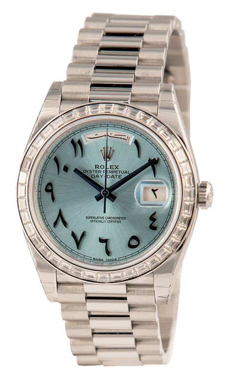 rolex arabic dial diamond|rolex day date 40 228396.